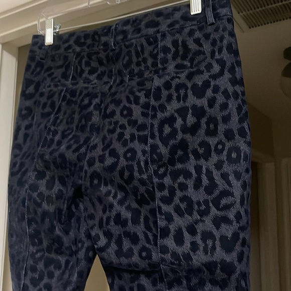 DEREK LAM Velvet Leopard-Print Crop Flare Pants NWOT - Picture 8 of 9